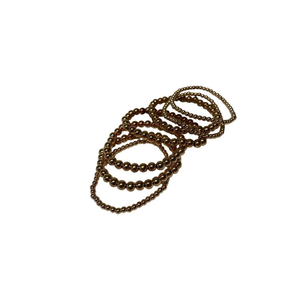 8 Other Reasons Beaded Bracelet in Gold Set of 7‎